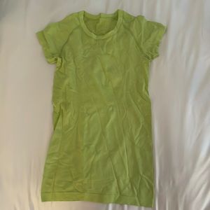 Lululemon “Swiftly Tech Short Sleeve Shirt” Lime Green Workout Tank